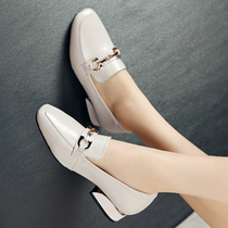 Leather small leather shoes womens British style summer thin Korean version of a versatile pedal soft bottom comfortable flat soft leather shoes