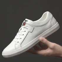 Spring Autumn Season New Small White Shoes Man Han Edition Tide 100 Hitch Breathable Mens Shoes Head Layer Bull Leather Men Casual Lacing Board Shoes