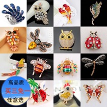 Professional Amast 2020 new luxury jewelry accessories diamond-set owl brooch jacket corsage female pin