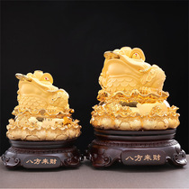 Eight Fang Laicai Zicai three-legged toad business gift shop opening gift home counter decoration Golden Toad ornaments