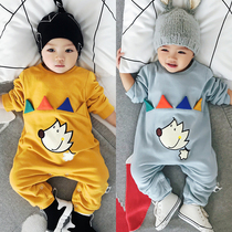 Three months baby girl qiu dong kuan Siamese clothes 4 baby 5 winter 6 thickened 7 waichuan 8 nine 9 months winter male