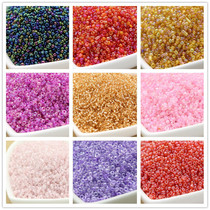 Boxed glass rice beads scattered beads cream tube beads filled with silver rice beads diy handmade bracelet necklace beaded material accessories