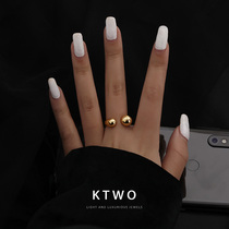 South Koreas new fashion temperament kgold water drop ring female opening tide personality simple Net Red cold wind ring
