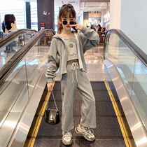 Girls autumn suit children Net red 2020 new Korean fashion big childrens clothing girls sports clothes three sets