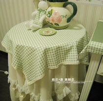 Dispensers Recommended Green Grice Cotton Cotton Thread Side Table Bub Eurian Countryside Tian Garden Pure Cotton Table Cloth can be set