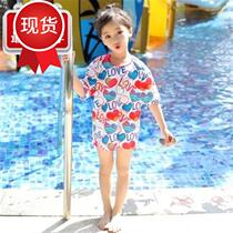 Parent-child swimsuit female female new 1 skirt-style cute black m color white student good looking big code girl swimming pool