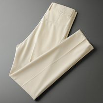 2020 Summer Youth Korean version Small foot card with its color workout 90% casual embroidered business male small straight cylinder thin western pants