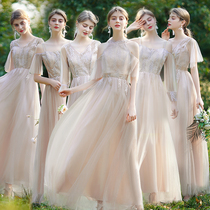 Bridesmaid dress women can usually wear sister Group evening dress fairy temperament creative simple atmosphere student graduation photo