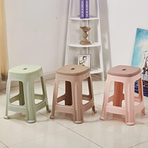 Home thickened adult plastic stool table high bench living room simple small chair dwarf Shuo dengzi durable