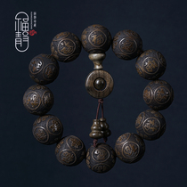 Leakage (Five Fu) Jin Sinan Gloomy Wood 20mm leaflet Zhennan Buddha Bead Hand String Rosary Flash shot