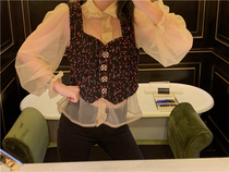 BORAKOO Korea Dongdaemun autumn style pull-up ~ exquisite button plaid fragrant vest vest