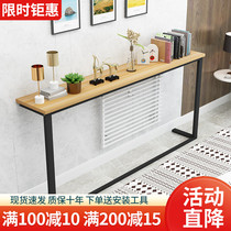 Simple strip leaning against wall narrow table sofa rear rack Heating set partition bed edge nip rack Xuanguan tai