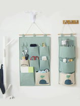 Cotton linen fabric hanging storage bag hanging bag dormitory dormitory door rear wall hanging bag wall hanging pocket