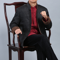 High-end incense cloud yarn Mens Tang Costume Autumn Winter New Winter Jacket TV Drama Fu Changming The same Tang Dresses