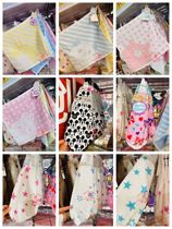 Japans big creation Daiso towel towel small square towel childrens kindergarten saliva towel handkerchief towel can be written name