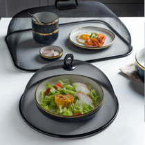 Nordic Wind Large Square Dish Hood Foldable Anti-Fly Cover Food Meal Hood Leftover Home Dust-Proof Vegetable Hood