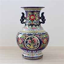 Jingdezhen ceramic vase living room wine cabinet decoration ornaments classical enamel vase home accessories furnishings