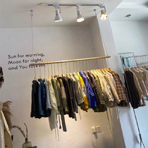 Net red clothing store display stand solid wood shelf boom wedding shelf womens display rack window hanger hanger