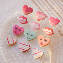 Judy Hand Laid Hands Tent Decorated Stickers Hand Tent Material Solid Stickers Peach Hearts LOVE