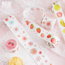 Momo die-cutting and paper tape salt fresh comes with release paper Fruit daily payment collage hand account decorative material