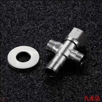 304 stainless steel one-in-two-outlet angle valve 4-point water stop valve water heater double water outlet triangle valve