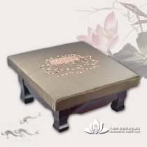  Sanmanto square lotus worship pad imitation leather worship stool worship chair Home worship Buddha meditation pad Solid wood four-legged Zen pad