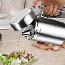 Oil pot 304 stainless steel household creative large leak-proof oil bottle thickened with lid dustproof edible oil tank seasoning