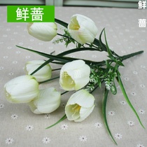 7 Tulip outdoor engineering shopping mall cloth Flower Pool Park community flower bed decoration simulation fake flower silk flower bouquet