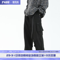 (F426 official store)National tide couple street hiphop belt eight-point pants loose hip-hop suit trousers tide