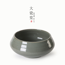 Big porcelain hall antique coarse pottery tea washing large goyao kiln tea bowl washing pen washing Cup kung fu tea set ceramic accessories