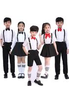 Childrens school uniform Performance suit Boy bib suit Mid-Autumn Festival National Day Princess costumes Kindergarten Summer and Autumn