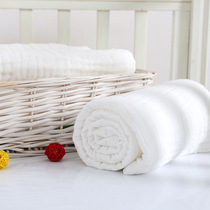 Baby new bath towel pure cotton gauze 6 layer thickened wipes SPA museum adult white towel absorption soft 2 strips