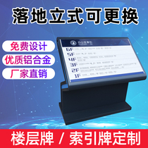 Lobby floor aluminum alloy index sign guide sign bank hall vertical guide sign hotel entrance sign billboard floor-to-ceiling institutions and institutions stainless steel plane sign