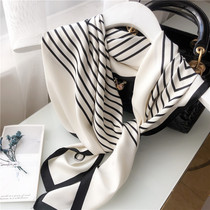 With hole square scarf Nordic style simple temperament 2020 wild women Spring and Autumn New Korean perforated large square scarf