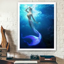 New 5d diamond painted full diamond embroidered mermaid Cartonite with a cross embroidered living room Bedroom Jane about modern