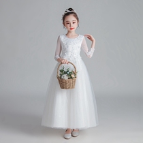 Next win girl dress spring and autumn 2021 new summer high-end high-end dress Princess dress Korean version of foreign style