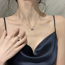 Small waist necklace female 2021 new titanium steel light luxury simple niche tide net red ins cold wind clavicle chain