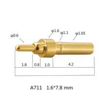 A711 Custom pogopin Probe Telescopic Spring Thimble Copper Pin Charging Pin Gold Plating Current Pin