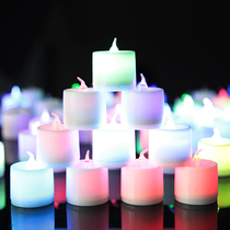 Christmas decoration romantic Spring Festival Christmas gift colorful electronic candle monochrome candle light Candle Candle Wick