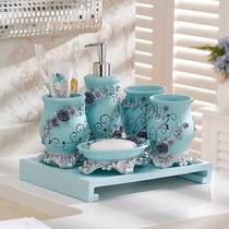 European style bathroom five-piece set creative bathroom kit toilet European wash cup toothbrush holder dental cup set