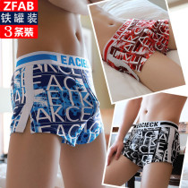 Loose Mens Underwear Mens Flat Corner Pants Pure Cotton Breathable Boys Comfort Scrotum Tutor Personality Trend Four-corner Pants Head