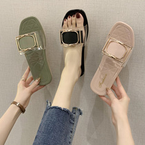 2020 New Fashion 100 Hitch Slippers Lady Outwear Flat Bottom Girl Jelly Shoes Casual Sweet drag sandals
