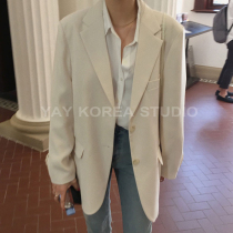 2020 new spring and autumn white blazer female Korean version loose tide retro temperament Korean small suit coat tide