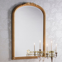 Wall-mounted decorative mirror background wall creative carved art hanging mirror entrance hall fireplace American hanging mirror custom