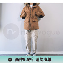 (NextVogue)carhartt wip trapper parka medium-length woolen collar thickened cotton coat