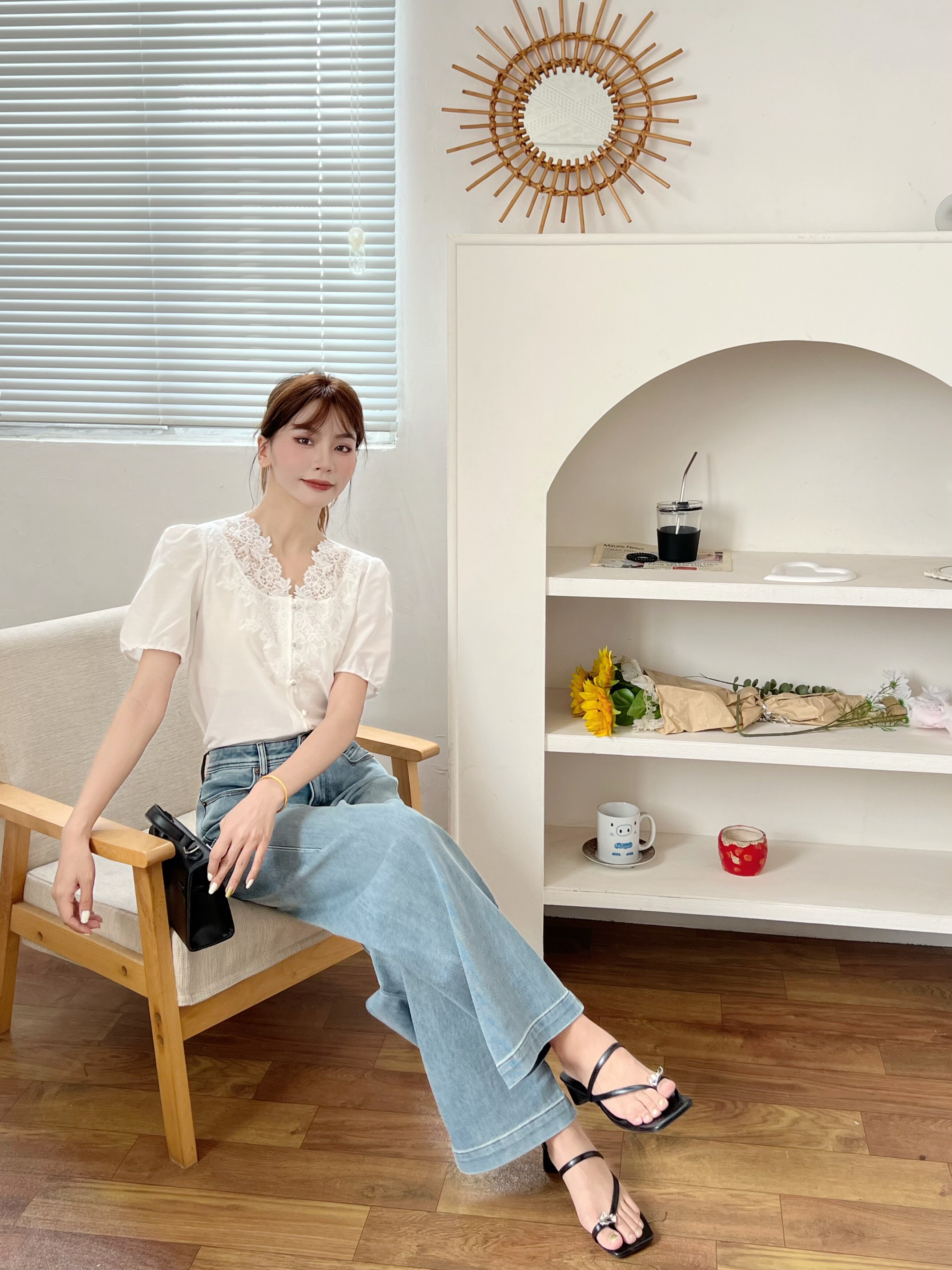 伊芙丽镇店春夏爆款 高腰设计拉长比例 弹力舒适不勒腿 朱珠代言