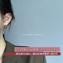 Achai# E765 literary retro court style minimalist cold and exquisite design sense earrings simple versatile earrings