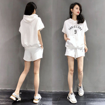 european station sportswear suit women's summer 2022 new european fashion fashion short sleeve shorts casual two-piece set