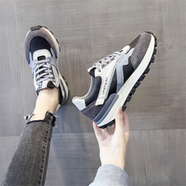 Genuine Leather Fashion Sneakers Women Early Spring Tides Korea Ultra Fire Korean Version Explicit Foot Small Heightening Casual Aganshoes Women Shoes