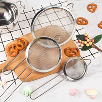 Baking Tool Wide Side Twill Oil Grips Oil Gill soy milk Nest Filter Leaking Spoon 201 Stainless Steel Flour Screen